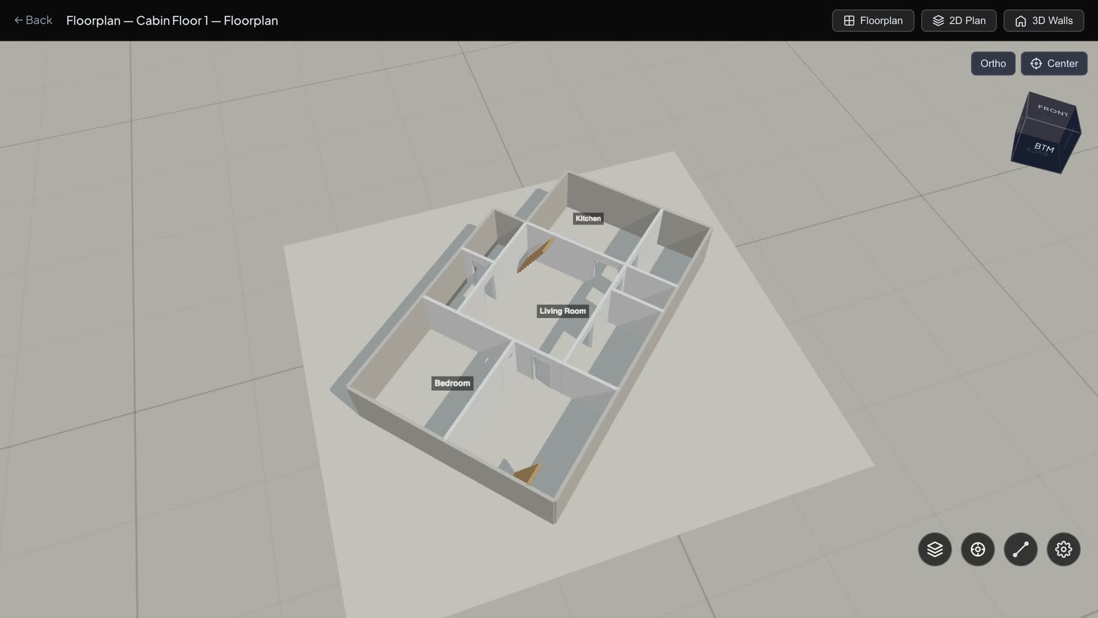 Floor 1 as 3D walls