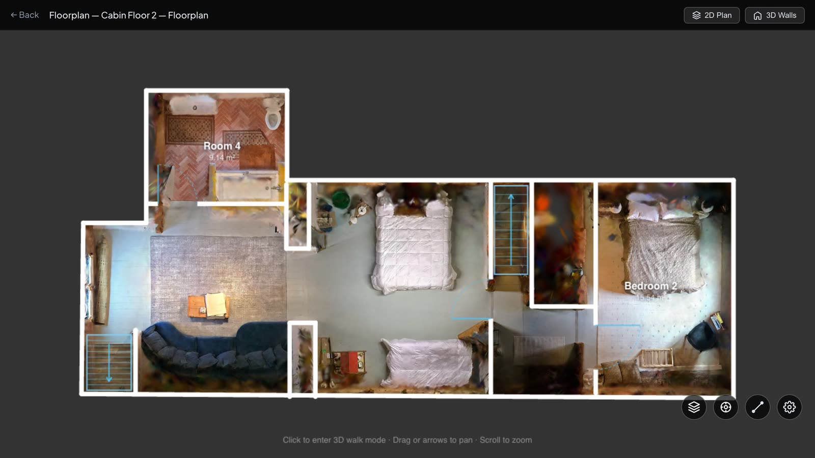 Floor 2: the rooms under the roof