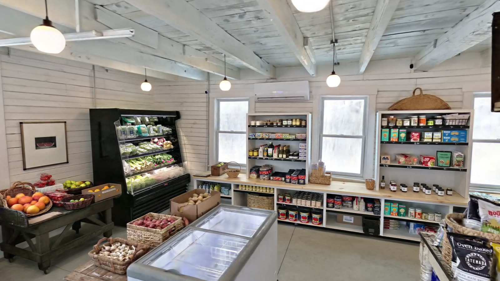 The inside of a small grocery store